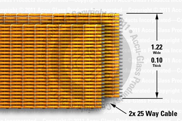 50 Way (25 Way x 2), Kapton Insulated Ribbon Cable 50 Way (25 Way x 2), Kapton Insulated Ribbon Cable