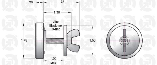 1.00 Baseplate Plug, Stainless Steel 1.00 Baseplate Plug, Stainless Steel