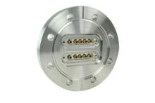 25D-5CX2-450, 10 Coax Feedthrough on a 4.50 25D-5CX2-450, 10 Coax Feedthrough on a 4.50