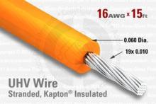 16 AWG - Stranded Core Wire - Kapton Insulated 16 AWG - Stranded Core Wire - Kapton Insulated