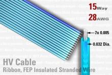 15 Way, FEP Extruded Insulated Ribbon Cable 15 Way, FEP Extruded Insulated Ribbon Cable