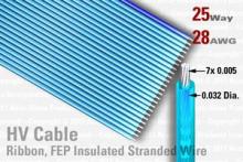 25 Way, FEP Extruded Insulated Ribbon Cable 25 Way, FEP Extruded Insulated Ribbon Cable