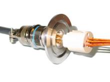 6CP-KIT-K40, 6 Pin Circular Feedthrough Kit and Cables on a NW40 KF Flange 6CP-KIT-K40, 6 Pin Circular Feedthrough Kit and Cables on a NW40 KF Flange
