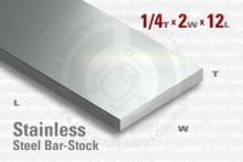 Stainless Steel Bar, 0.250"x2"x12" Stainless Steel Bar, 0.250"x2"x12"