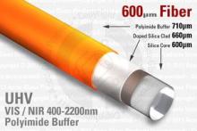 Polyimide Buffer Fiber - 600 VIS / NIR, Kapton Polyimide Buffer Fiber - 600 VIS / NIR, Kapton