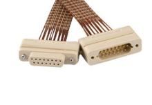 Connector to Connector Extension Cable - 15 Way Female/Male - PEEK, Kapton Connector to Connector Extension Cable - 15 Way Female/Male - PEEK, Kapton