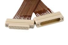 Connector to Connector Extension Cable - 25 Way Female/Male - PEEK, Kapton Connector to Connector Extension Cable - 25 Way Female/Male - PEEK, Kapton