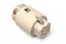 UHV Connector - 6C - Female with Strain Relief, PEEK Circular UHV Connector - 6C - Female with Strain Relief, PEEK Circular