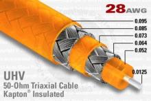 28 AWG, 50 Ohm Triaxial Cable - Kapton Insulated 28 AWG, 50 Ohm Triaxial Cable - Kapton Insulated