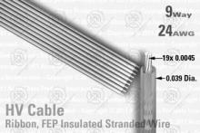 9 Way, Extruded FEP Insulated Ribbon Cable (Clear) 9 Way, Extruded FEP Insulated Ribbon Cable (Clear)