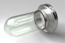 2.50 Diameter, Domed Glass Tube / NW63 LF Flange / Magnetic 2.50 Diameter, Domed Glass Tube / NW63 LF Flange / Magnetic