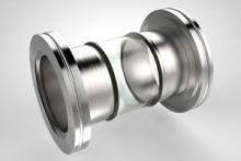 2.50 Diameter, Open Glass Tube / Dual ISO NW63 LF Flange / Magnetic 2.50 Diameter, Open Glass Tube / Dual ISO NW63 LF Flange / Magnetic